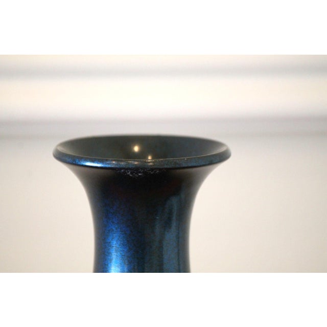 Japanese Beautiful, Elegant Vintage Japanese Houn-Style Takaoka Cast Bronze Vase For Sale - Image 3 of 11
