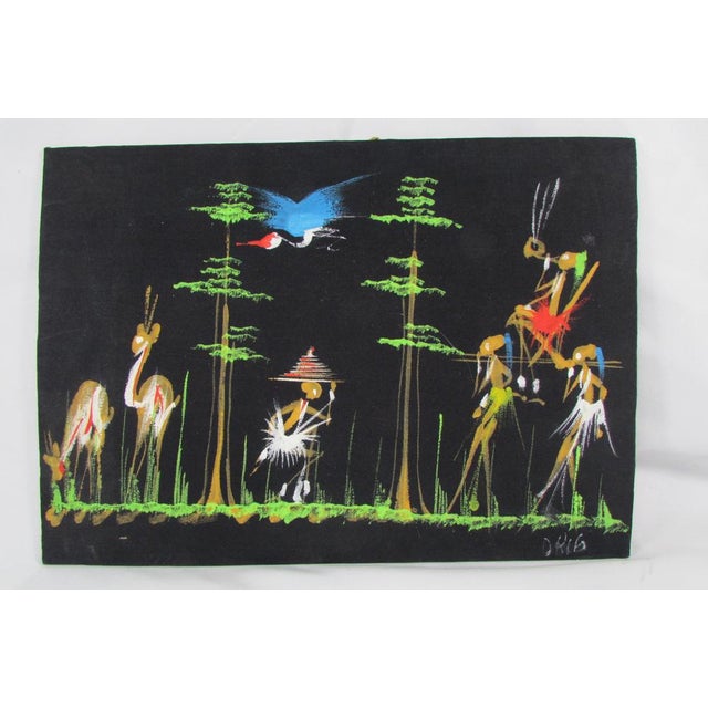 African Red & Black Artworks, 1950s , Set of 4 For Sale - Image 11 of 14