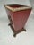 French Provincial French Provincial Ceramic Solid Brass Bow Red Jardiniere For Sale - Image 3 of 11