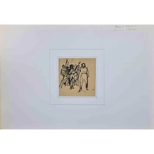 Figures is an Original china ink drawing realized by Bernard Naudin (1876-1946). The artwork is in good condition on a...