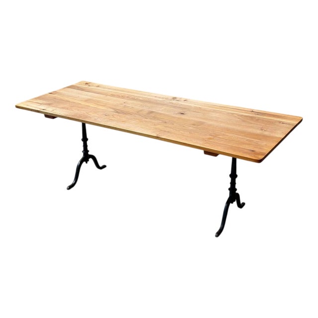 Classic Cherrywood Coffee Table with Cast Iron Legs from Horgenglarus For Sale