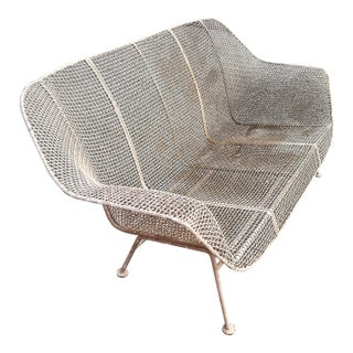Mid 20th Century Russell Woodard Iron Sculptura Settee Sofa, Attributed For Sale