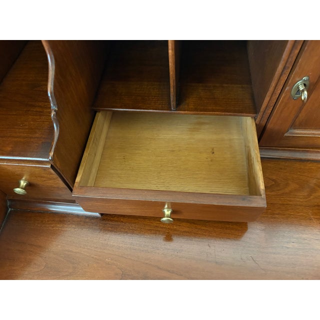 1960s Henkel Harris Wild Cherry Lady Astor Writing Desk For Sale - Image 11 of 17