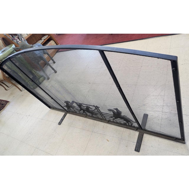 John B. Mortensen Western Motif Fireplace Screen/Fireguard For Sale - Image 9 of 13