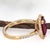 Metal Timeless 2.6cts Madagascar Ruby & Diamond Halo Ring in 14k Solid Gold | Em 9x7mm, Size 6.75 For Sale - Image 7 of 7