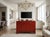 Wood Distressed Brick Red Drawers Doors Sideboard Credenza Console Table For Sale - Image 7 of 18