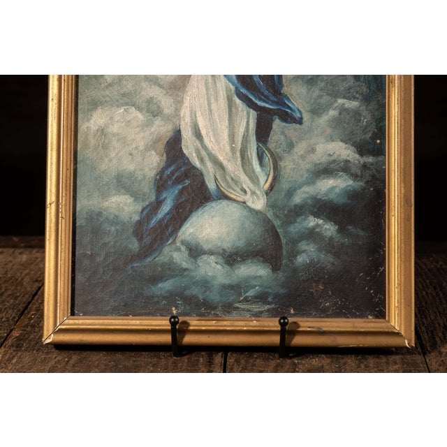 Early 20th Century "Immaculate Conception" | Framed After-Murillo Oil on Canvas Painting For Sale - Image 4 of 6