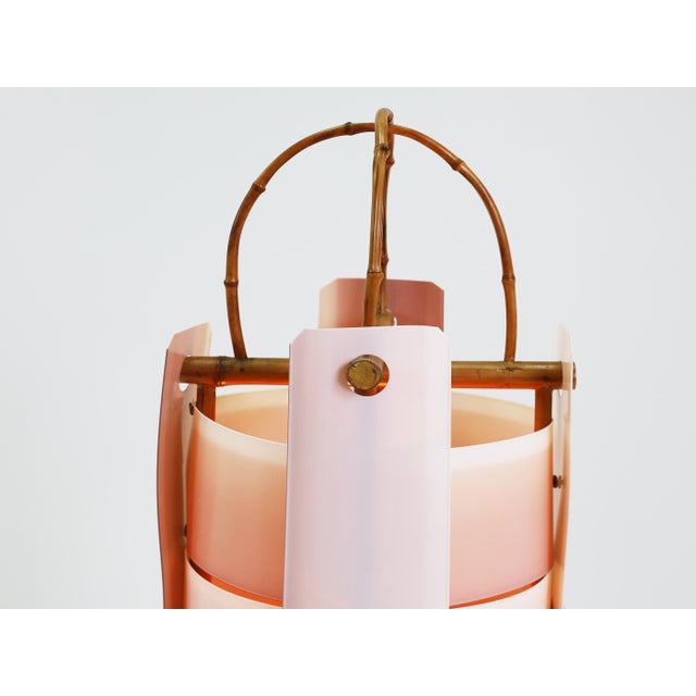 Mid-Century Modern French Riviera Bamboo Floor Lamp, France, 1970 For Sale - Image 3 of 9