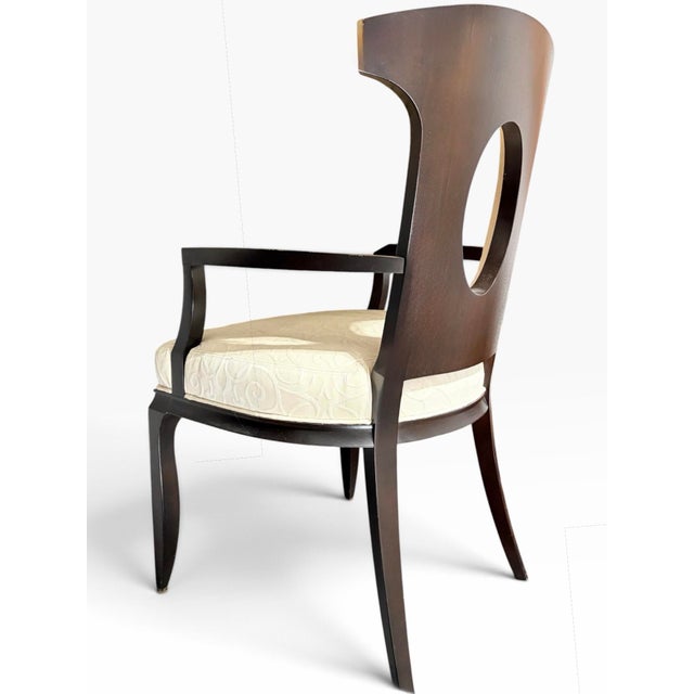 Barbara Barry for Henredon Rosewood Dining Armchairs or Accent Chairs, a Pair For Sale In Chicago - Image 6 of 9