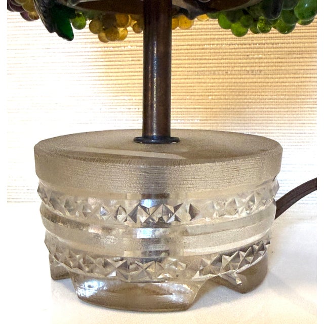 Green Vintage Grape Topiary Potted Table Light For Sale - Image 8 of 12