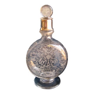 1920s French Baccarat Style Michelangelo Design Perfume Bottle For Sale