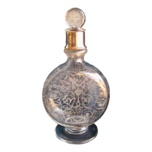 1920s French Baccarat Style Michelangelo Design Perfume Bottle