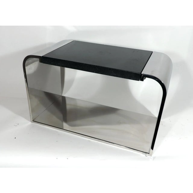 Brueton Stanley Jay Friedman for Brueton Steel and Granite "Eclipse" Low Coffee Table For Sale - Image 4 of 11