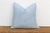 Large 24" Powder Blue Jaipur Blockprint Linen Pillow Cover For Sale In Los Angeles - Image 6 of 7