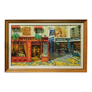 Viktor Shvaiko "Autumn in Paris" Framed Canvas Hand Signed Fine Art For Sale