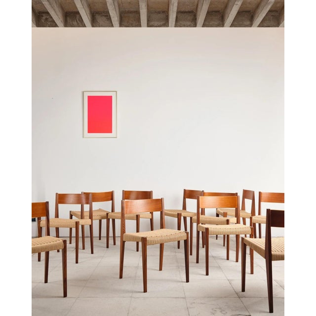 Mid-Century Modern Pia Dining Chairs in Walnut and Teak by Poul Cadovius, Denmark, 1950s, Set of 12 For Sale - Image 3 of 18