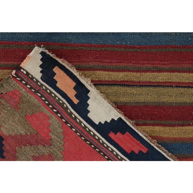 Textile Vintage Persian Kilim Rug in Polychromatic Geometric Patterns by Rug & Kilim For Sale - Image 7 of 8