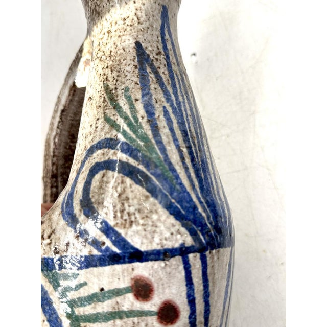 Architecturally Shaped Pitcher by Jean Derval for Vallauris, 1950s For Sale - Image 10 of 11