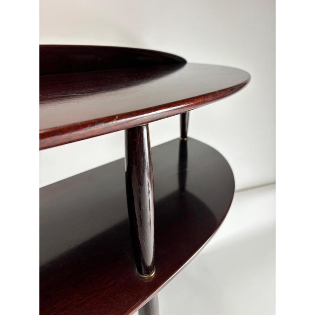 Mid-Century Modern Italian Console Table in Wood and Brass, 1950s For Sale - Image 14 of 16