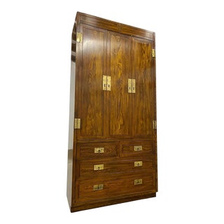 1970s Henredon Scene One Campaign Armoire For Sale