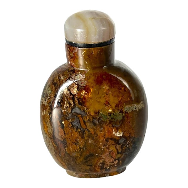 Vintage Multi Color Brecciated Jasper Snuff Bottle For Sale