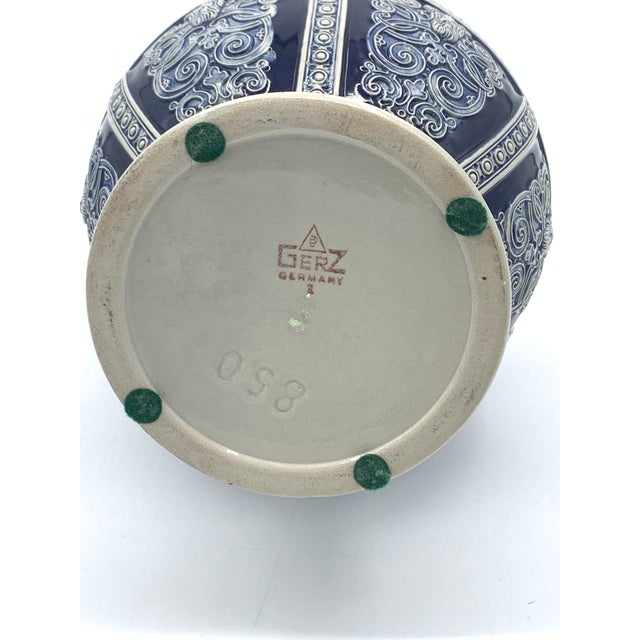 1960s 14" Gerz Salt Glaze Stein With Pewter Lid For Sale - Image 4 of 7