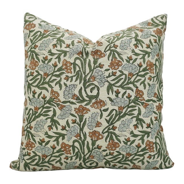Fabdivine Thorny Stems Pattern Linen Blend Handcrafted Cushion Cover- 22x22 For Sale