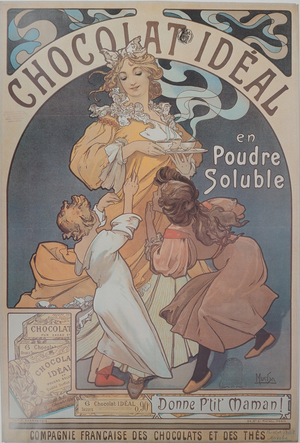 Chocolat Idéal Poster after Alfons Mucha