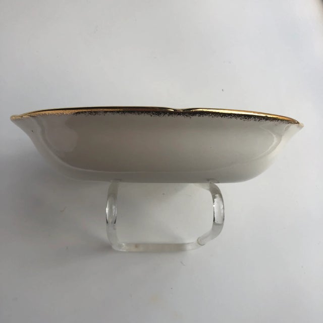 Vintage Gold Filagree Oval Serving Bowl For Sale - Image 4 of 7