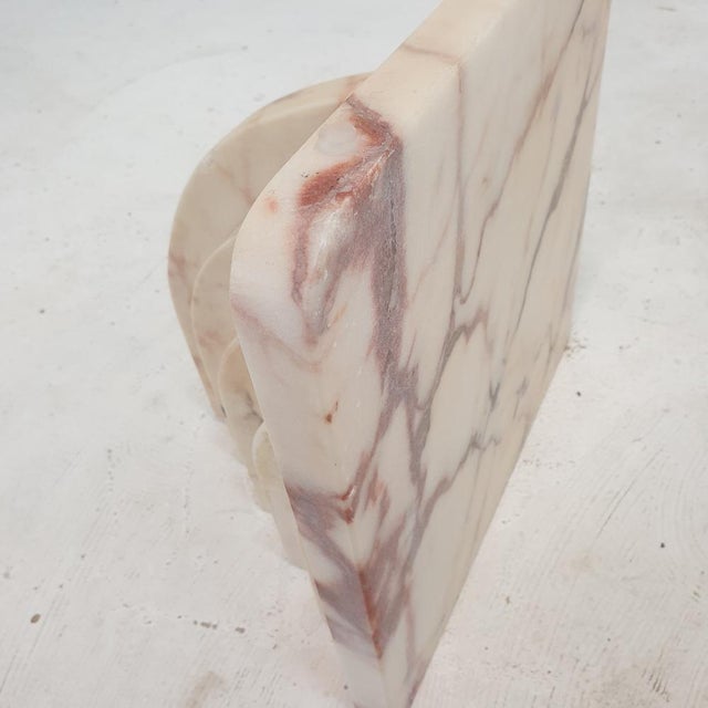 Italian Marble Coffee Table with Glass, 1970s For Sale - Image 12 of 14