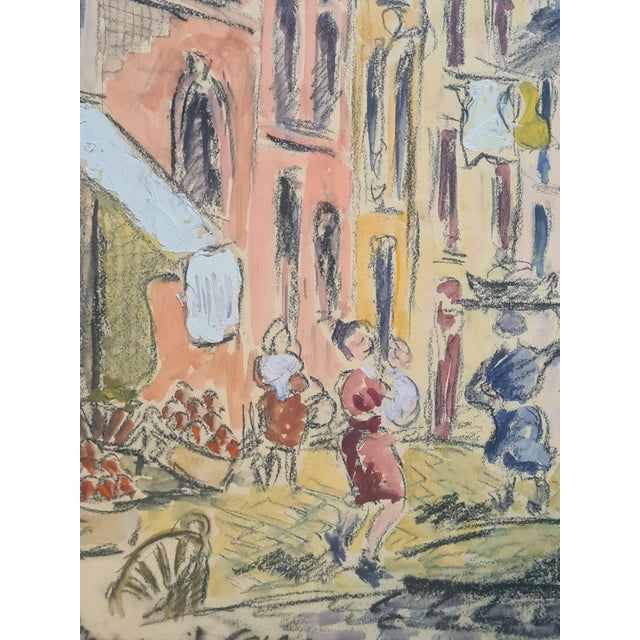 Marguerite Allar, Marseille, 1929, Crayon, Gouache & Watercolor, Framed For Sale - Image 3 of 5