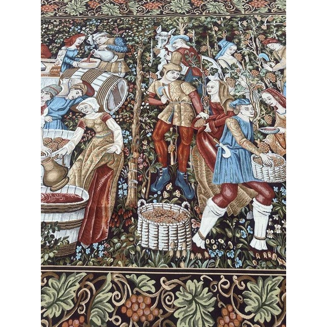 Aubusson Style Jacquard Tapestry, 1980s For Sale - Image 3 of 18