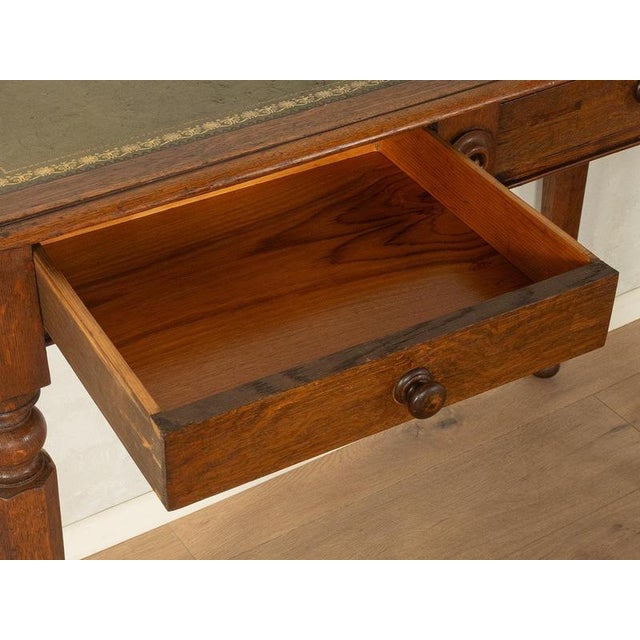 Antique Console Table with Fine Leather Writing Surface For Sale - Image 9 of 12