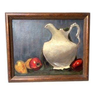 Late 20th Century Classic Academic Still Life Oil Painting For Sale