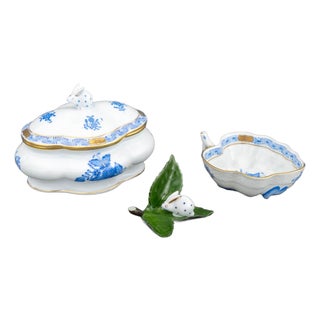 Early 20th Century Herend Porcelain Tableware - 3 Pcs. For Sale