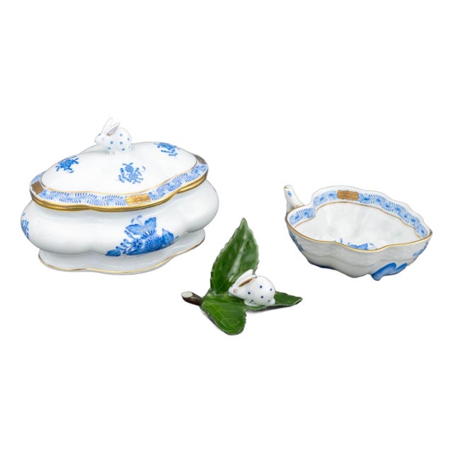 Early 20th Century Herend Porcelain Tableware - 3 Pcs. For Sale