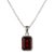 925 Sterling Silver Garnet Pendant, Bezel Setting Gemstone Handmade Pendant For Sale