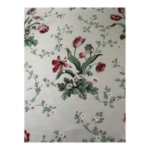Ode to Spring Cotton & Linen Print Beige Botanical - Brunschwig & Fils Fabric 10 Yards
