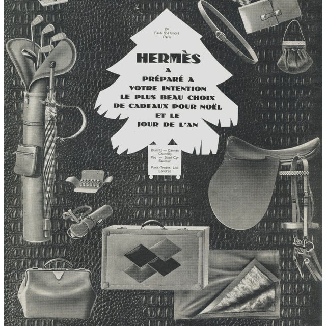 Art Deco 1927 Rare French Hermes Christmas Advertisement Print-Golf, Riding Saddle ,Purses For Sale - Image 3 of 3