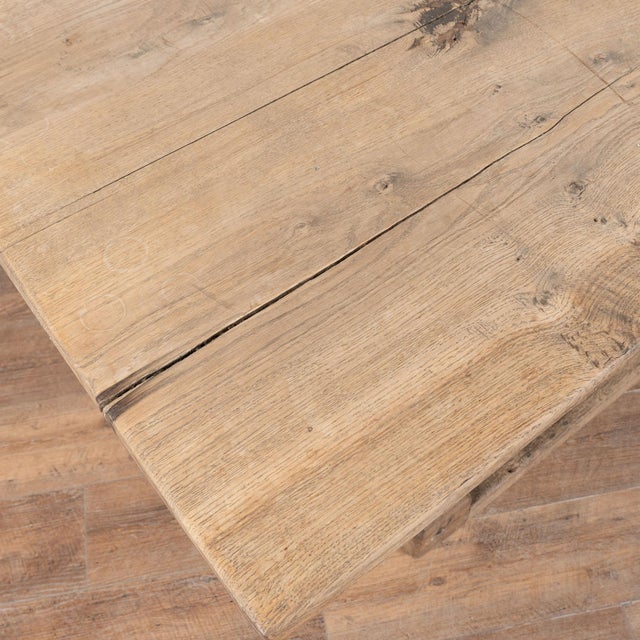 Wood Late 18th Century Danish Baroque Oak Refectory Library Table Console For Sale - Image 7 of 17