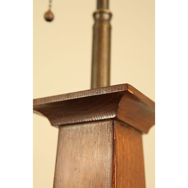 Stickley Mission Collection Oak Square Base Floor Lamp ...