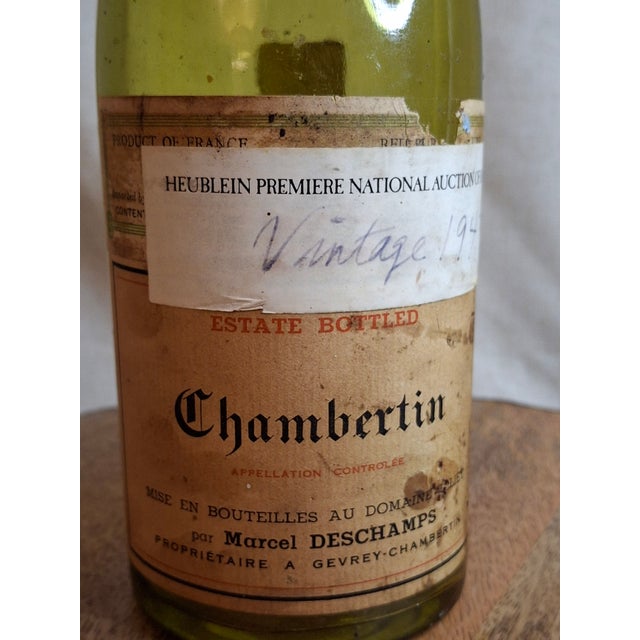 Mid 20th Century Vintage Empty 1947 Chambertin Wine Bottle Heublein Rare Wine Auction Provenance For Sale - Image 5 of 18