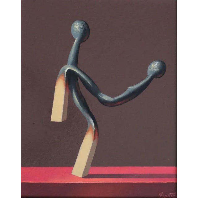 Early 21st Century Juris Dimiters, On the Red Carpet, 2022, Oil on Canvas and Cardboard For Sale - Image 5 of 5