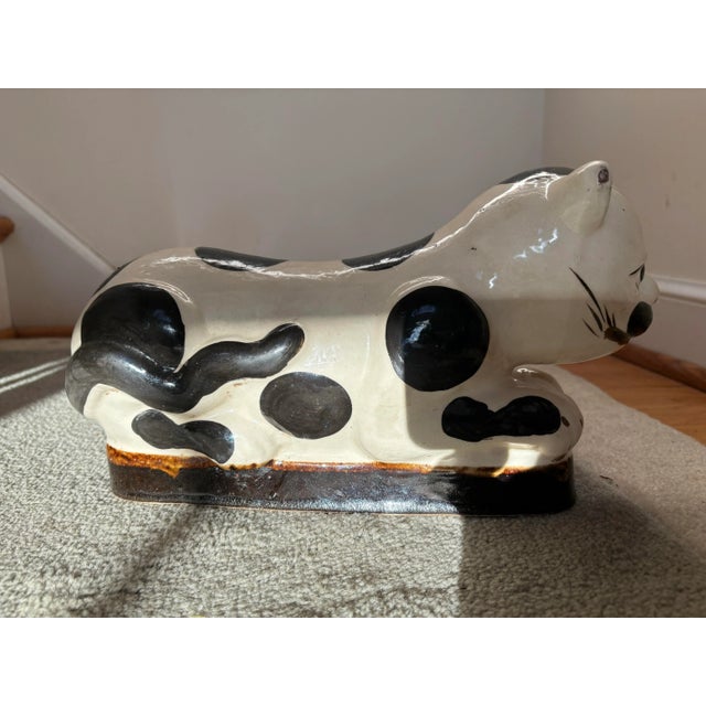 Chinese Cizhou-Ware Porcelain Cat Pillow, 19th Century For Sale In Philadelphia - Image 6 of 11