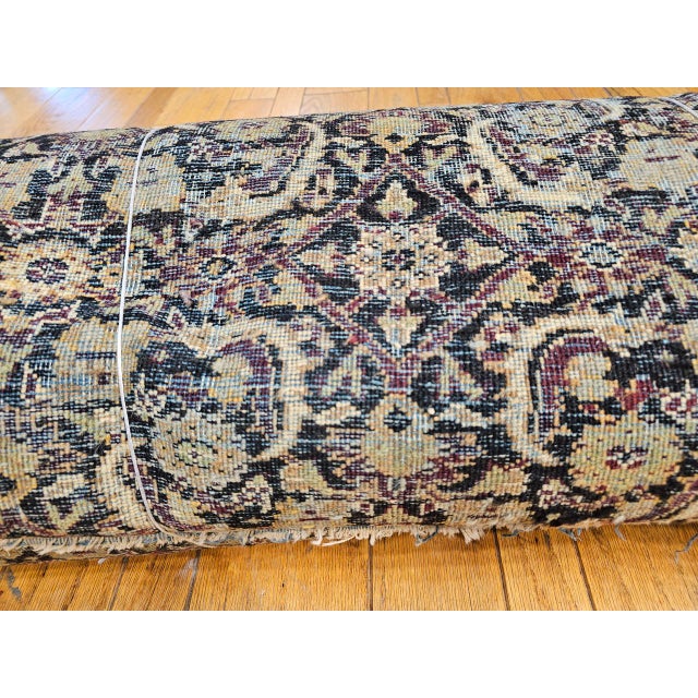 Indian Late 19th Century Indian Agra Rug, Handwoven Wool Pile, Herati Design, 11' x 13' For Sale - Image 3 of 17