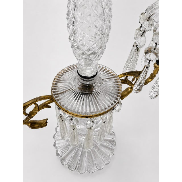 Pair of French Louis XVI Style Cut-Crystal and Gilt-Metal Candelabra, Circa 1880–1900 For Sale - Image 9 of 13