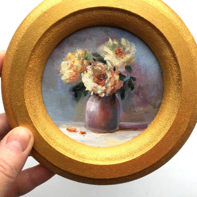 Victorian Framed Original Floral Painting Victorian Wall Decor by Valeriya Serova For Sale - Image 3 of 8