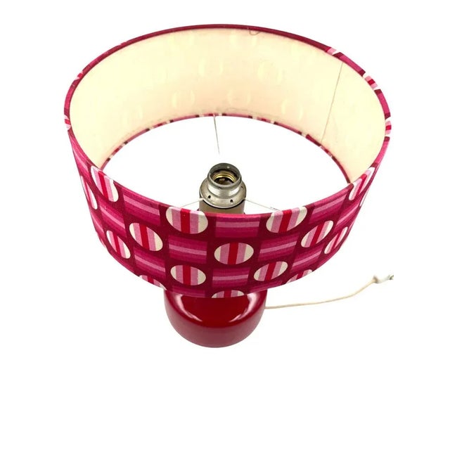 Space Age Red Glass Table Lamp, Italy, 1960s For Sale - Image 11 of 13