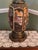 Vintage 31" Japanese Satsuma Moriage Table Lamp With Pleated Shade For Sale - Image 12 of 18