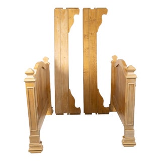 Single Bed Frame with Bench, 1900s For Sale